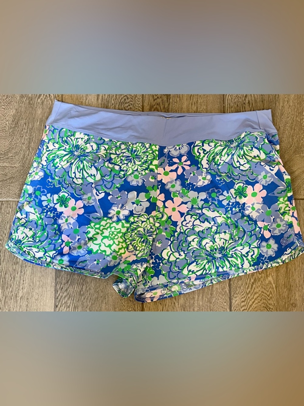 Lilly Pulitzer BICCI SHORT, SUNWASHED BLUE PLUMES IN BLOOM Size XL - Picture 4 of 6